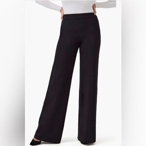 SPANXsmooth™ PerfectFit Ponte Wide Leg Pants Size SM Black Minimal Office Work